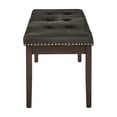 thumbnail image 3 of Weston Home Banford Velvet Tufted Nailhead Bench, Black, 3 of 5