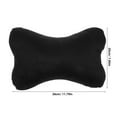 thumbnail image 2 of SOPOTUTU 2Pcs Breathable Plush Car Neck Pillow Black Headrest Cushion for Driving Support, 2 of 8