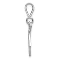 thumbnail image 2 of Auriga Fine Jewelry 10K White Gold Filigree Initial T Pendant for Women (L-30 mm, W-17 mm), 2 of 6