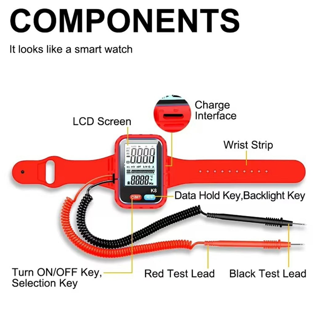Professional Digital Multimeter With Capacitance Frequency Duty Cycle Testing Functions For Electronics Repair