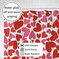 thumbnail image 5 of Red Pink Hearts Shower Curtain Valentine''s Day Bathroom Curtain Set Sweet Love Polyester Fabric Bathtub Decor with 12 Hooks 72x72 Inches, 5 of 6