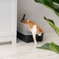 thumbnail image 2 of IRIS Open Top Cat Litter Tray with Scoops and Scatter Shield, Sturdy High Sided Kitty Litter Pan with Tall Spray and, 2 of 7