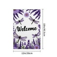 thumbnail image 4 of AMHNF Linen Garden Flag with Dragonflies and Lavender Flowers for Spring Summer Home Outdoor Garden Yard Door Decor 12x18 inch, 4 of 5