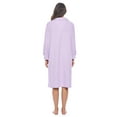 thumbnail image 4 of Casual Nights Women's Button Front Jacquard Terry Fleece Lounger Robe with Pockets, 4 of 5