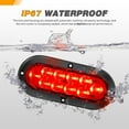 thumbnail image 5 of Waywe 6Inch Oval Tail Light 2PCS Red 10LED Brake Stop Turn Signals Lights Surface Mount IP67 Waterproof for Trailer Truck RV Tractor Lorry Camper Van, 5 of 6