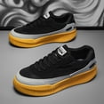 thumbnail image 6 of Men's Stylish Black & Yellow Platform Sneakers - Durable, Comfortable Casual Shoes with Thick PVC Sole for Casual Attire, Chunky Shoes, 6 of 9