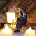thumbnail image 4 of EUDIDV Creepy Tabletop Decor Halloween Candle Candlestick Holders Decorations Include Ghost/Haunted House/Ghost Hand Wooden Chip For Home Indoor Party Decor Not Includ Candles Halloween Figurines, 4 of 5