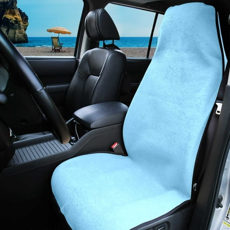 FH Group Fast Absorbent Multi-Functional Beach & Post Workout Light Blue Towel Car Seat Cover, 1