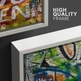 thumbnail image 4 of wall26 Framed Canvas Print Wall Art Set Spray Paint Girl &amp; Pearl Earring Graffiti &amp; Street Art Comic Book Illustrations Modern Art Urban Portrait for Living Room, Bedroom, Office - 24"x3, 4 of 5