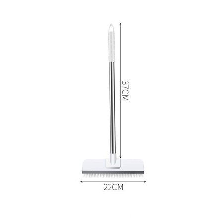 

Household Long Handle Scrub Brush with Adjustable Floor Brush Stainless Metal Scrubber Carpet Ceramic Tile Cleaning Bristles