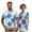 Blue & White Hibiscus, variant on Binienty Colorful Tropical Flower Couples Matching Golf Outfits Fashionable Short Sleeve Matching Golf Shirt and Skort Set for Him and Her Zipper Golf Course Wear for Women and Men