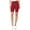 Burgundy, variant on Women's Plus Size Elastic High Waist Workout Running Active Solid Biker Shorts Pants