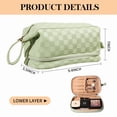 thumbnail image 2 of Bolsa de maquillaje Abiudeng, grande, verde, impermeable para mujer, 2 of 6