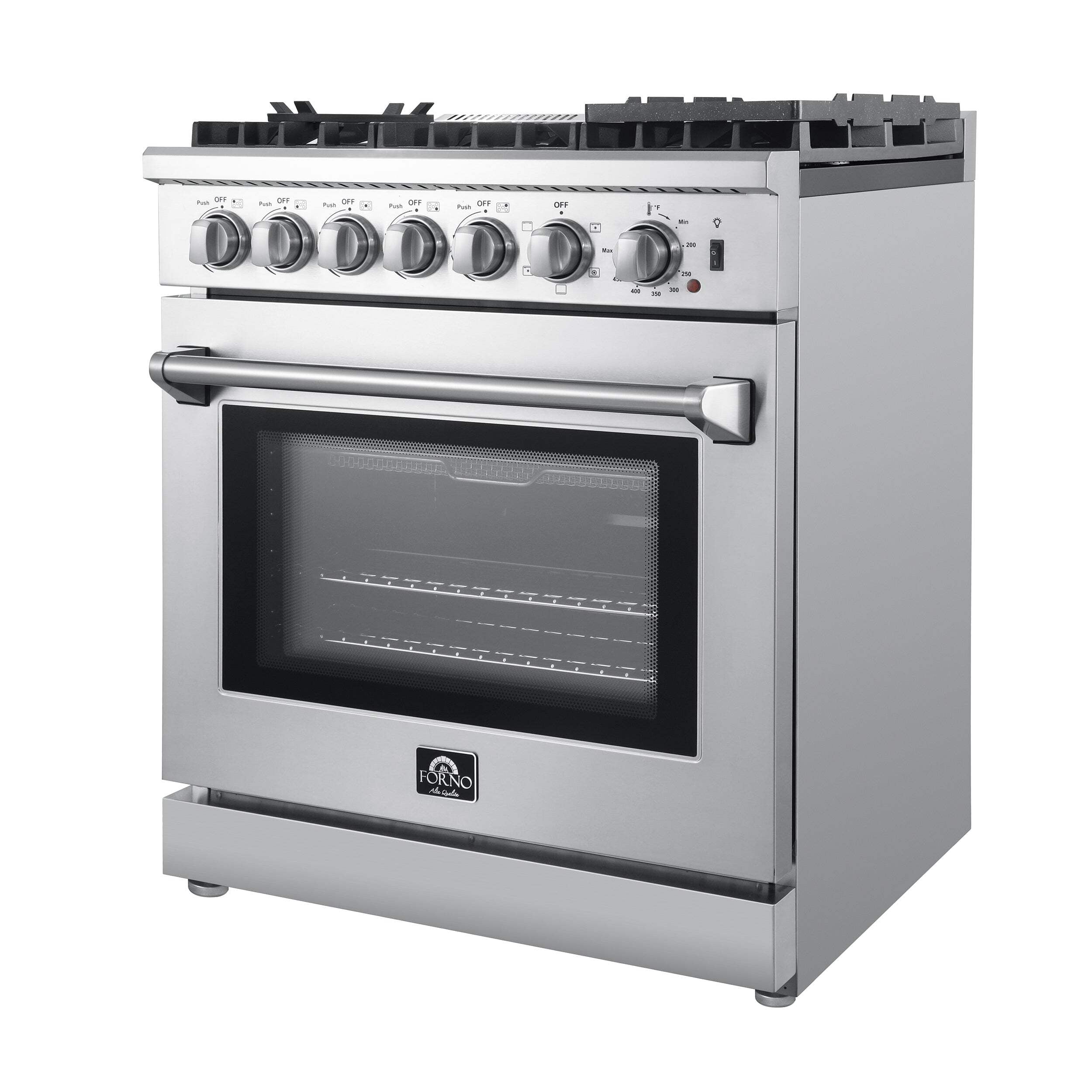 Forno Lazio 30″ 4.32 cu ft Gas Induction Range In Stainless Steel