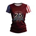 thumbnail image 5 of 9/11 25th Anniversary Memorial T-Shirt Patriot Day Memorial Tops for Women Patriotic We Will Never Forget Vintage Tee Tops, 5 of 6
