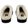 thumbnail image 5 of Clarks Womens Open Back Suede Leather Comfort Clog Slipper JMS0583C - Plush Faux Fur Trim - Indoor Outdoor House Slippers for Women Navy Premium Suede, 7, 5 of 6