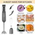 thumbnail image 3 of La Reveuse Immersion Hand Blender, 3 in 1, 300 Watts 2 Speeds Multi-purpose with Whisk,Mixing Beaker,Food Chopper Grinder attachments, 3 of 10
