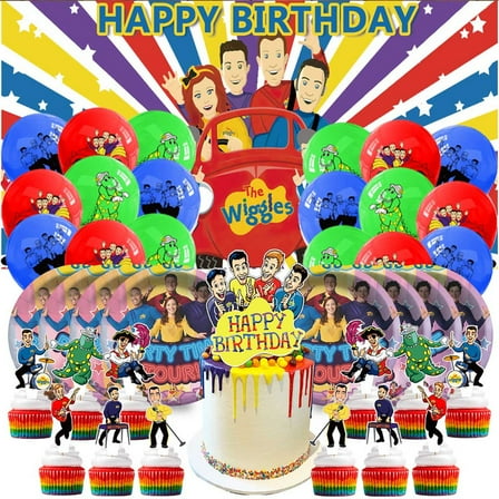 The Wiggles Birthday Party Supplies Balloons Plates Decoration Cake Topper Decor Tableware Banner Backdrop