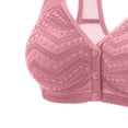 thumbnail image 4 of Women's Front Fastening Plus Size Bra,, Underwear, Without Underwire, Adjustable Straps, Soft, Comfortable, Breathable Support, Anti-Sagging for Elderly Women | TruBelle,Pink L, 4 of 5