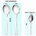 thumbnail image 2 of 4-Piece Stainless Steel Serving Spoons Set - 2 Solid & 2 Slotted, 9.2-Inch Polished Utensils, Dishwasher Safe for Kitchen/Buffet/Parties/Catering, 2 of 5
