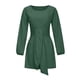 thumbnail image 4 of Vestidos Para Mujer Vestidos de Otoño Cuello Redondo Moda Manga Larga Delgado Color Sólido Mini Vestido Suelto Con Cinturón Odeerbi ODB154920, 4 of 9