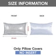 thumbnail image 3 of Fundas de almohada decorativas Poise3eHome, 30 x 51 cm, plateadas, 2 unidades, 3 of 5