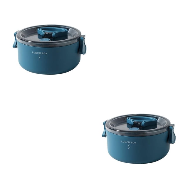 Monstrate Contenedores de fiambrera confiables, convenientes, redondeados, resistentes al calor, fiambrera, soporte de almacenamiento, contenedor de Typ 2 2piezas Monstrate CBP209379
