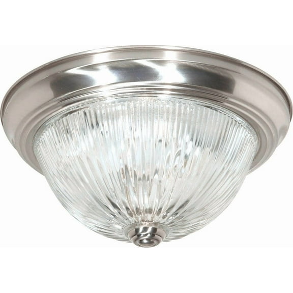 60/6024-Nuvo Lighting-2 Light Flush Mount-13.25 Inches Wide by 5.5 Inches High-Brushed Nickel Finish