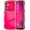 Hot Pink, variant on REQO  for Samsung Galaxy A17 5G Case for Women Girls, Cute Wave Frame Curly Shape with Love Heart Camera Protection Cover Luxury Plating Shockproof Phone Case for Galaxy A17 5G