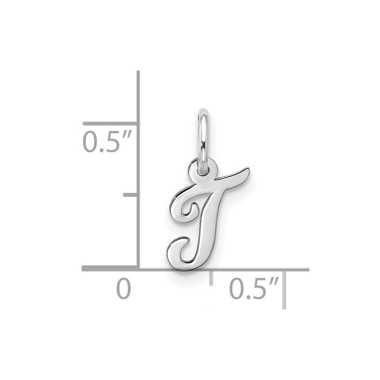 14k Yellow Gold Script Letter B Initial Monogram Name Charm