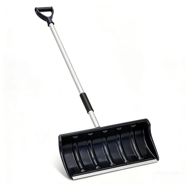 Removable Portable Snow Shovel Wide Shovel Head Effortless Snow Pushing Function Ergonomic Posture Design Quick Assembly for Outdoor Courtyard Garage Winter Emergency Snow Removal Tool