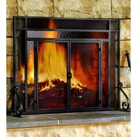 Minuteman International Windowpane Fireplace Screen With Doors