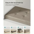 thumbnail image 6 of SONGMICS 30" Storage Ottoman Bench Folding Leather Ottoman Storage Footrest Hold up to 660lb Light Taupe, 6 of 6