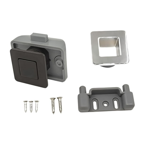 Cerradura de Pestillo de Botón BLESIY Pestillo de Gabinete Campistas Rv BSS302-1 Negro