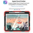 thumbnail image 5 of DuraSafe Cases iPad PRO 12.9 3 / 4 / 5 / 6 [ iPad Pro 12.9 6th 2022 5th 2021 4th 2020 3rd 2018 ] A2436 A2764 A2437 A2378 A2461 A2379 A1876 A2014 A1895 A2229 A2069 A2232 Kick Stand Rugged Case - Red, 5 of 7