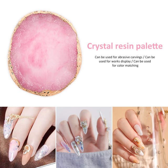 Paleta de Mezcla de Esmalte de Uñas Ndcxsfigh Herramientas de Arte de Uñas Placa de Resina Rosa Nuevos Originales