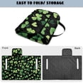 thumbnail image 5 of COEQINE All-Season Golf Cart Seat Protection, 4 Pockets Quilted Cover with Handle, Folds Like a Tote for Carry, Universal Fits Most 2-Seater Carts, St Patricks Day Green Clover Heart, 5 of 8