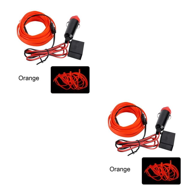 Sidaley Tira de luces LED para iluminación Interior de coche de 3M, guirnalda de decoración, tubo de cuerda de alambre, luz de neón flexible con Type2 NO2 Sidaley CBP050517
