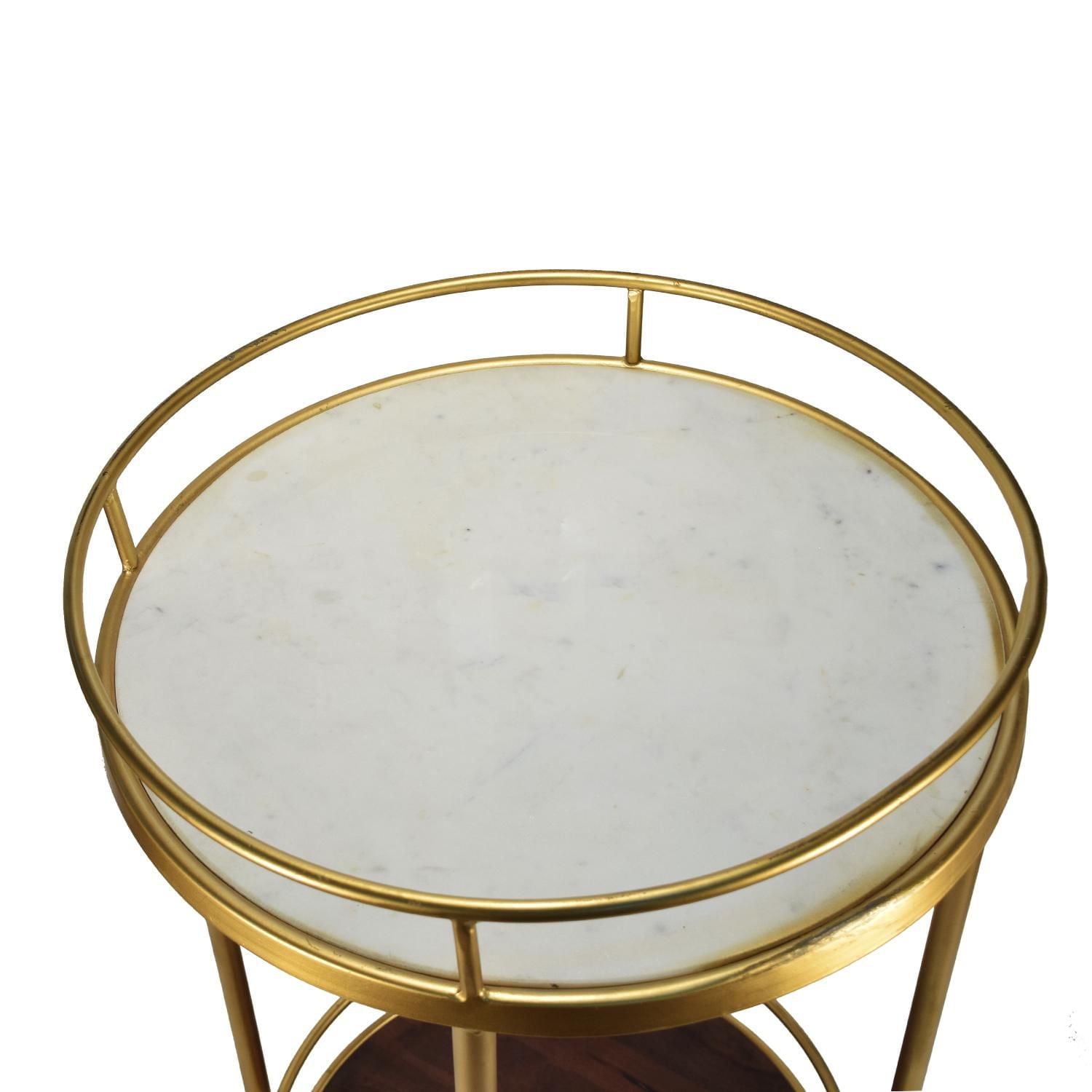 hometrends Foldaway Leather Table/Stool