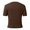 thumbnail image 6 of Women's T Shirts Fashion Tops for Women Fitted Short Sleeve Basic Tee Slim Fit Shirts, 6 of 6