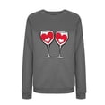 thumbnail image 6 of Inverlee Valentine's Day Sweatshirt Women Cute Love Heart Print Sweatshirts Oversized Pullover Sweater Tops Round Neck Holiday Valentine's Day Gifts, 6 of 6