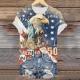 thumbnail image 7 of felwors 250th Anniversary Shirt Vintage American Flag Independence Day 250 Anniversary Shirt Women Short Sleeve Pullover Tshirts (Watermelon Red, S), 7 of 7