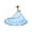 Blue, variant on Lace Appliques Flower Girl Dress Sleeveless Tulle Pageant Gown for Wedding First Communion Party Princess Ball Gown (No Petticoat)