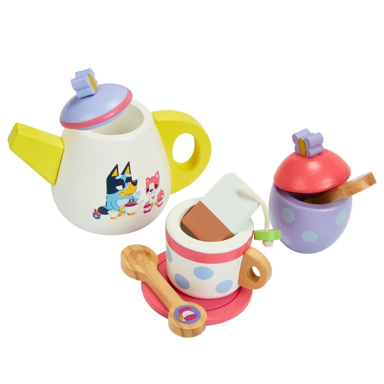 Bluey Speelgoedservies voor kinderen, kinderservies in kleurrijk design, grappige theeserviesset, perfect voor de speelkeuken, inclusief bekers Bluey Speelgoedservies voor kinderen, kinderservies in kleurrijk design, grappige theeserviesset, perfect voor de speelkeuken, inclusief bekers