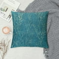 thumbnail image 2 of PHYHOO Throw Pillow Covers Home Decor Soft Teal Printing Pillow Cases Square Short Plush Outdoor Cushion Couch Sofa Pillowcases, 2 of 5