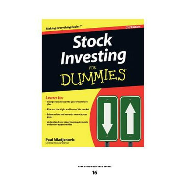 Stock Investing for Dummies (Large Print 16pt)