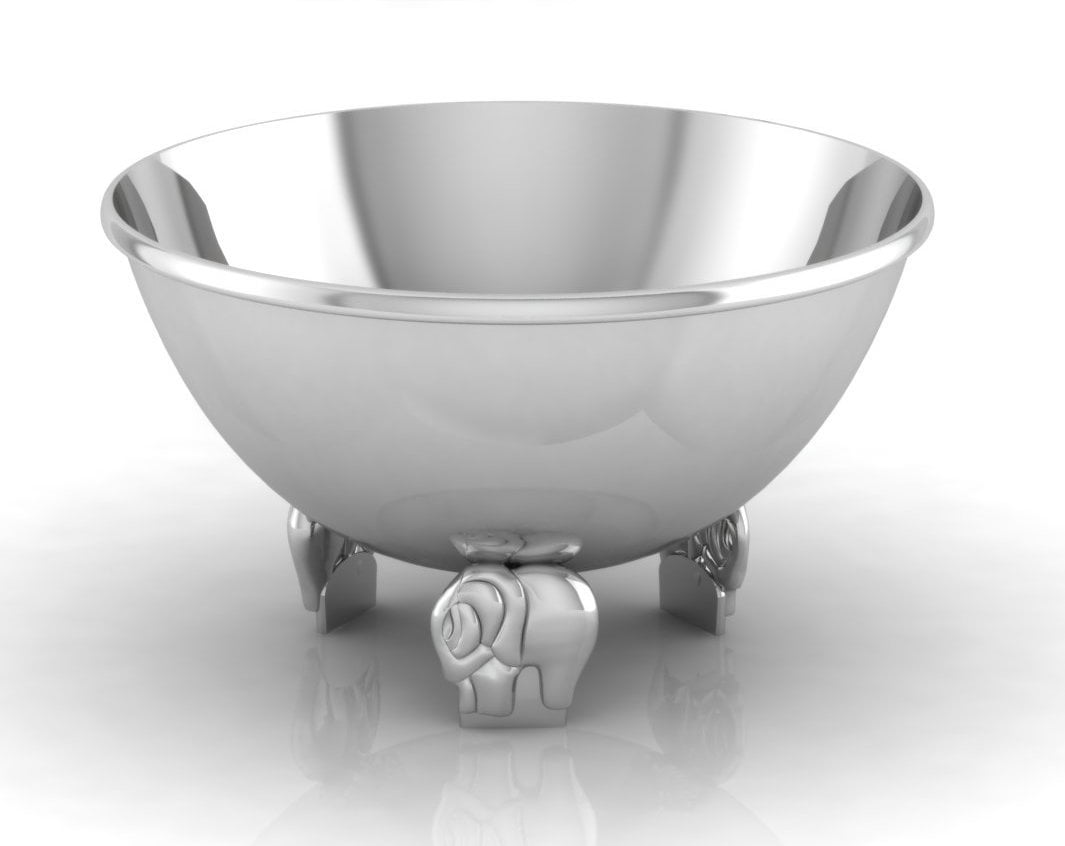 silver bowl for baby feeding