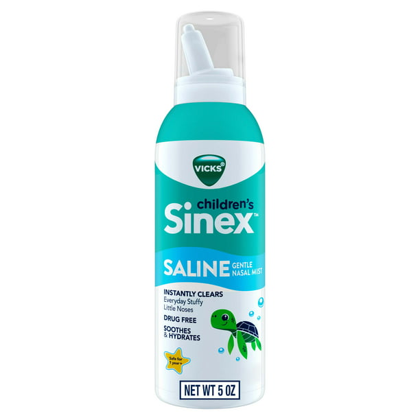 Vicks Sinex, Children's Saline Nasal Mist, with a Hint of Aloe, Ages 1+, Drug-Free