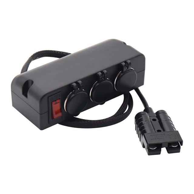 Kenally Toma de encendedor de 3 vías para coche, montaje de tornillo de 12-24V, protección contra sobrecarga, RV, ATV, cámara de salpicadero, Accesorios para vehículos recreativos Kenally VI016792-00B
