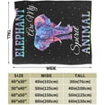 thumbnail image 3 of Elephant Blanket Elephant Fleece Throw Blanket Super Soft Warm Cozy Fuzzy Plush Elephant Blanket Gifts for Girls Boys Kids Room Decor 40"X50", 3 of 5